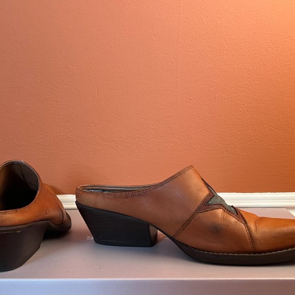 SKETCHERS -  Leather Y2K Western Boot Slides with denim star detail - Size 8 - Picture 9 of 11